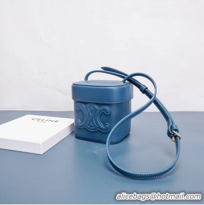 Promotional Celine MINI TEEN CLASSIC BAG IN BOX CALFSKIN 199263 blue