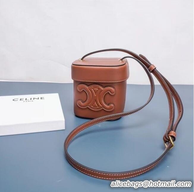 Promotional Celine MINI TEEN CLASSIC BAG IN BOX CALFSKIN 199263 TAN