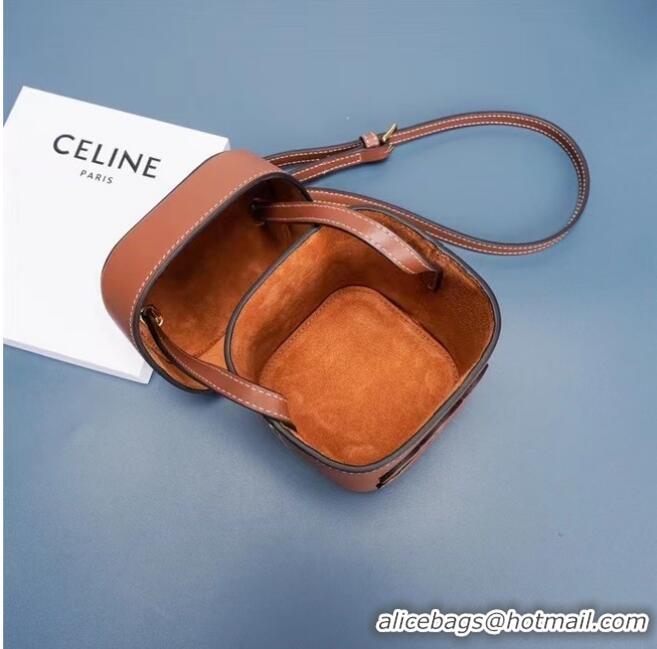 Promotional Celine MINI TEEN CLASSIC BAG IN BOX CALFSKIN 199263 TAN