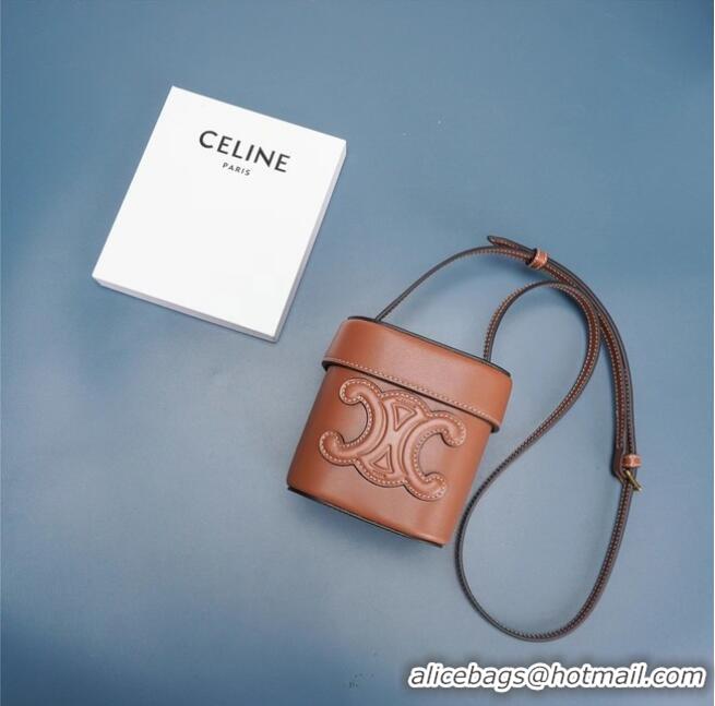 Promotional Celine MINI TEEN CLASSIC BAG IN BOX CALFSKIN 199263 TAN