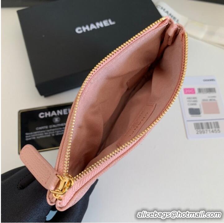 Traditional Specials Chanel Calfskin Leather & Gold-Tone Metal A69271 pink