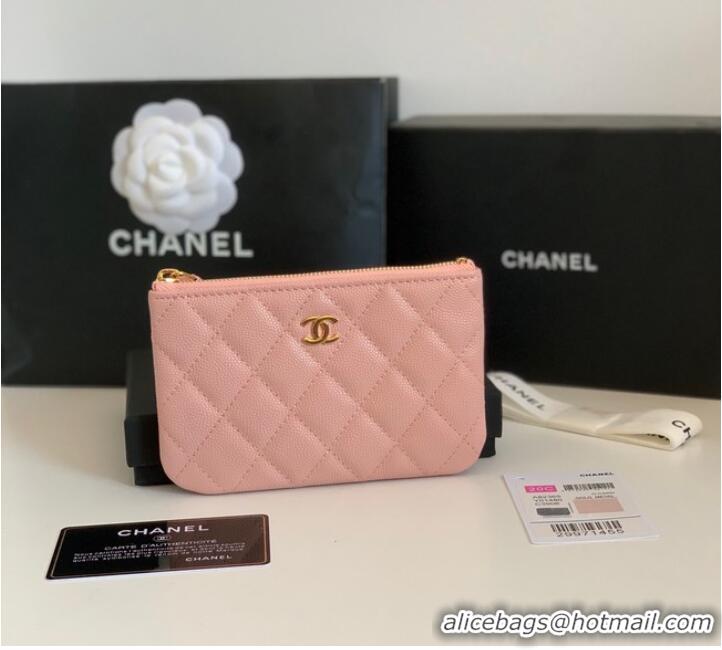 Traditional Specials Chanel Calfskin Leather & Gold-Tone Metal A69271 pink