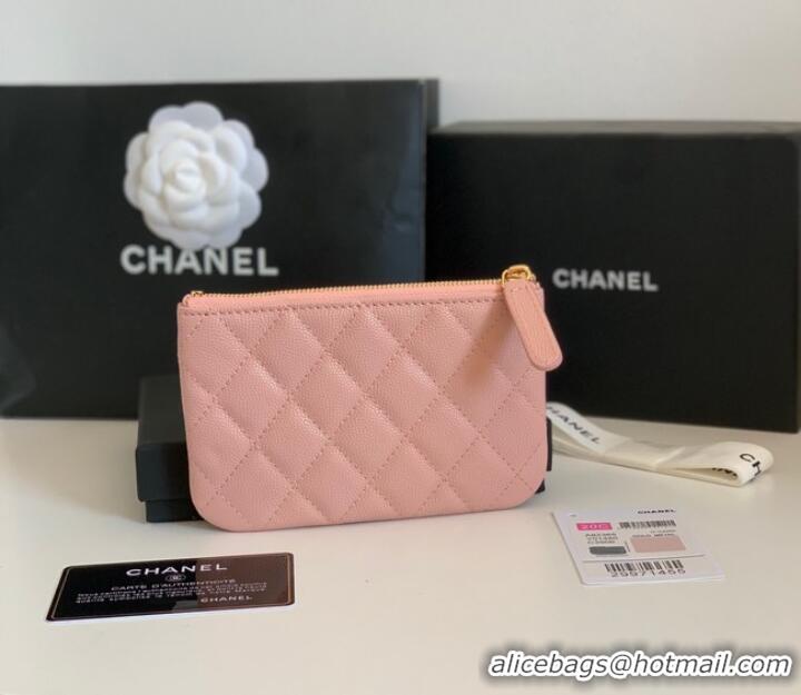 Traditional Specials Chanel Calfskin Leather & Gold-Tone Metal A69271 pink