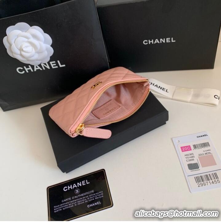 Traditional Specials Chanel Calfskin Leather & Gold-Tone Metal A69271 pink