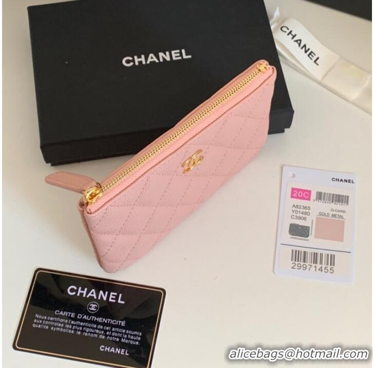 Traditional Specials Chanel Calfskin Leather & Gold-Tone Metal A69271 pink