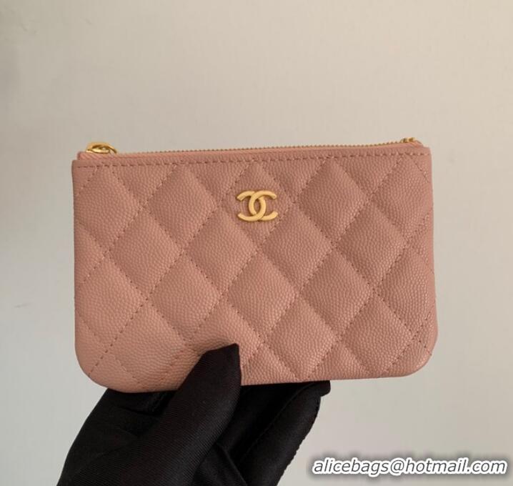 Traditional Specials Chanel Calfskin Leather & Gold-Tone Metal A69271 pink