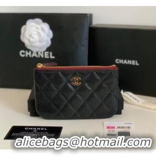 Luxury Cheap Chanel Calfskin Leather & Gold-Tone Metal A69271 black