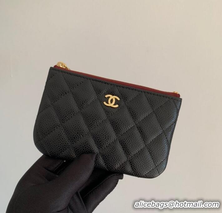 Luxury Cheap Chanel Calfskin Leather & Gold-Tone Metal A69271 black