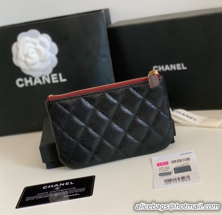 Luxury Cheap Chanel Calfskin Leather & Gold-Tone Metal A69271 black