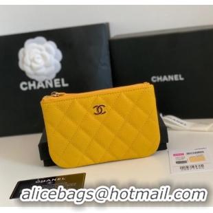 Promotional Chanel Calfskin Leather & Gold-Tone Metal A69271 yellow