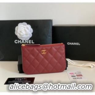 Grade Design Chanel Calfskin Leather & Gold-Tone Metal A69271 Burgundy