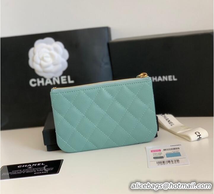 Super Quality Chanel Calfskin Leather & Gold-Tone Metal A69271 green