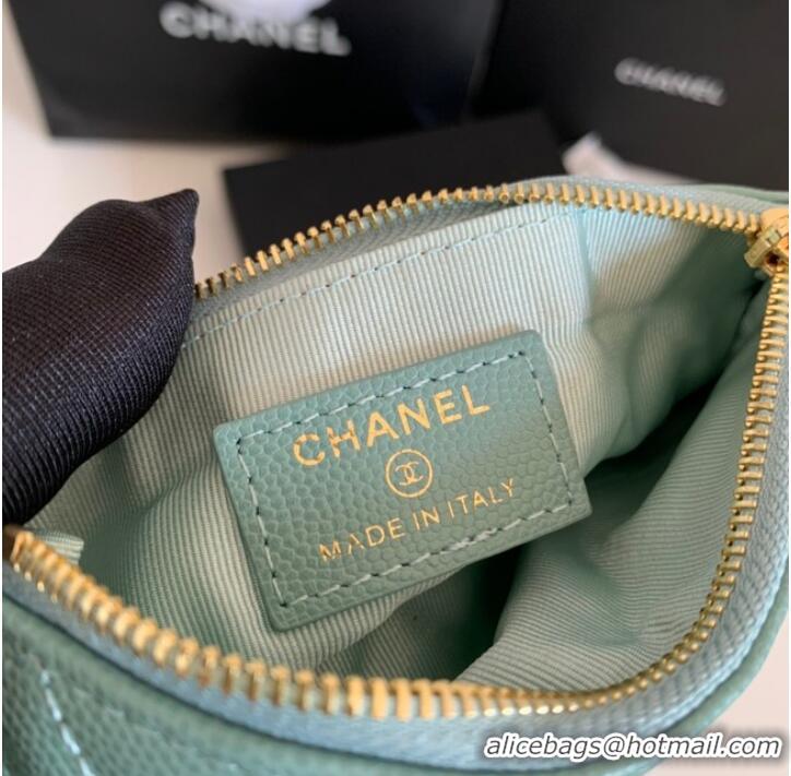 Super Quality Chanel Calfskin Leather & Gold-Tone Metal A69271 green