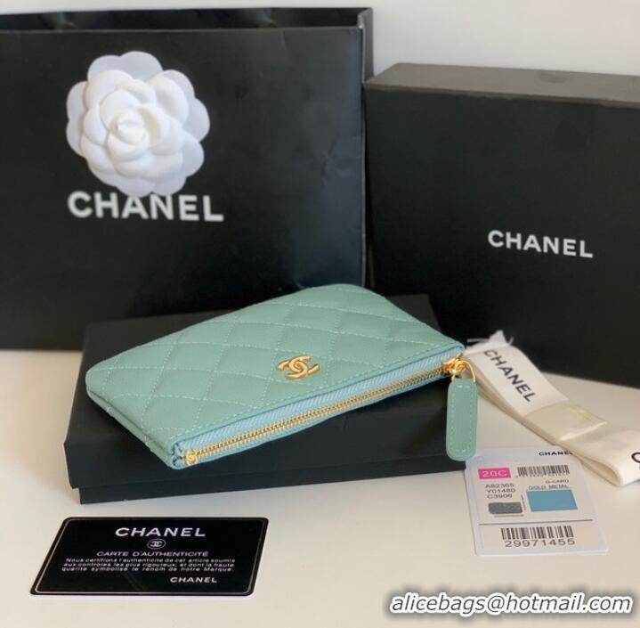 Super Quality Chanel Calfskin Leather & Gold-Tone Metal A69271 green