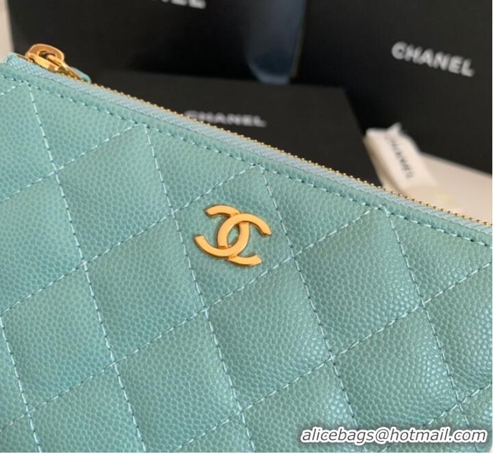 Super Quality Chanel Calfskin Leather & Gold-Tone Metal A69271 green