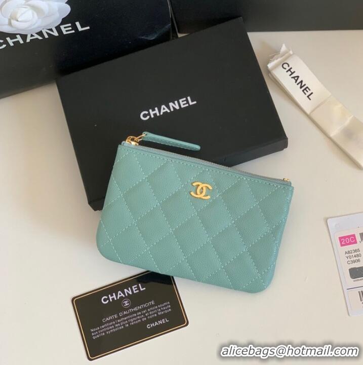 Super Quality Chanel Calfskin Leather & Gold-Tone Metal A69271 green