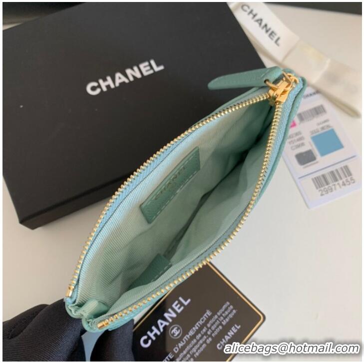 Super Quality Chanel Calfskin Leather & Gold-Tone Metal A69271 green