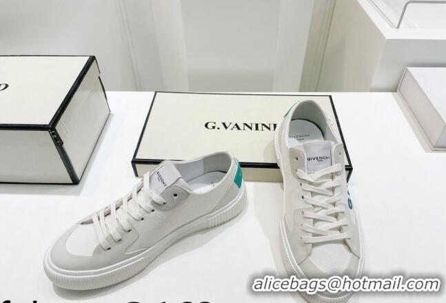 Most Popular Givenchy GIV Canvas Sneakers White/Blue 072184