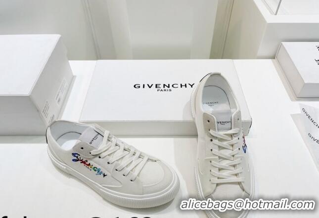 Stylish Givenchy GIV Canvas Sneakers White 072185