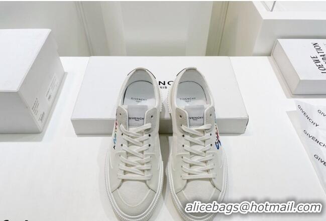 Stylish Givenchy GIV Canvas Sneakers White 072185