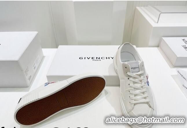 Stylish Givenchy GIV Canvas Sneakers White 072185