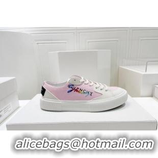 Good Looking Givenchy GIV Canvas Sneakers Pink 072186