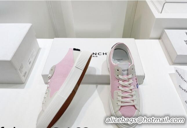 Good Looking Givenchy GIV Canvas Sneakers Pink 072186