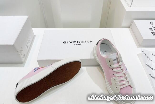 Good Looking Givenchy GIV Canvas Sneakers Pink 072186