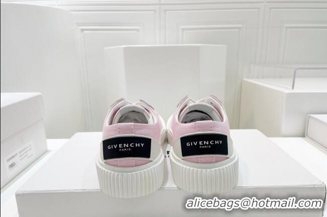 Good Looking Givenchy GIV Canvas Sneakers Pink 072186