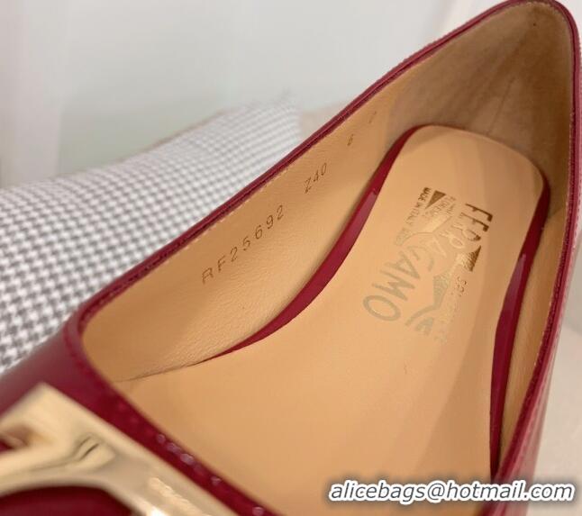 Unique Style Salvatore Ferragamo Patent Leather Pumps 4cm Nude 0810100