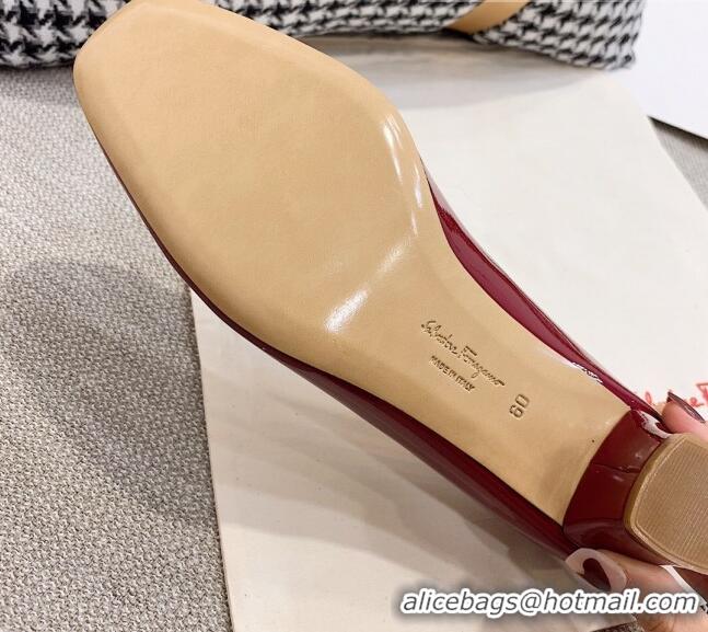 Unique Style Salvatore Ferragamo Patent Leather Pumps 4cm Nude 0810100