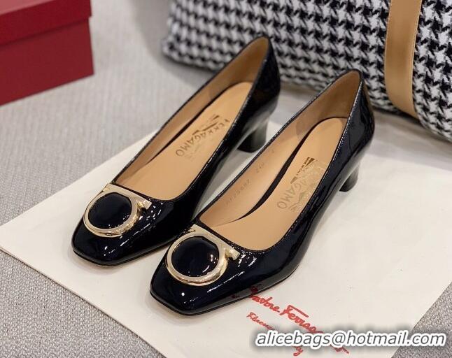 Best Product Salvatore Ferragamo Patent Leather Pumps 4cm Black 0810102