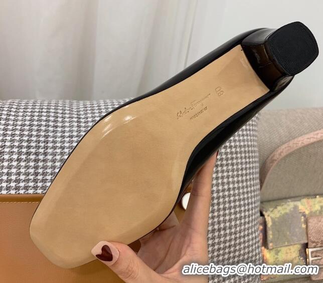 Best Product Salvatore Ferragamo Patent Leather Pumps 4cm Black 0810102