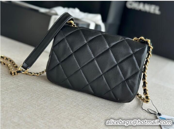 Top Grade Chanel MINI FLAP BAG Lambskin & Gold-Tone Metal AS3473 black