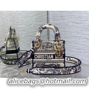 Best Price DIOR MINI LADY D-LITE BAG Toile de Jouy Embroidery M0500O-1