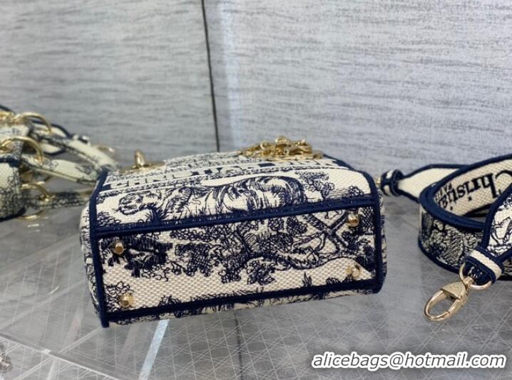 Best Price DIOR MINI LADY D-LITE BAG Toile de Jouy Embroidery M0500O-1