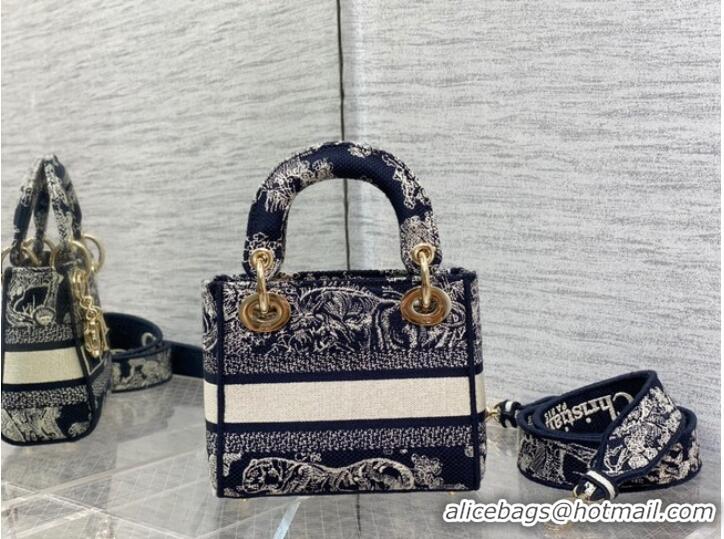 Promotional DIOR MINI LADY D-LITE BAG Toile de Jouy Embroidery M0500O-2