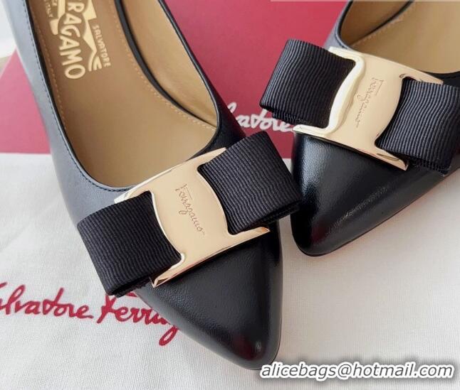 Pretty Style Salvatore Ferragamo Alice Vara Bow Point Pumps 5.5cm Black 2101174