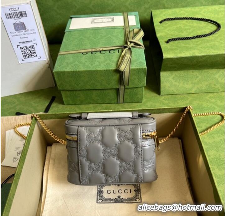 Buy Discount Gucci GG Matelasse top handle mini bag 723770 Grey