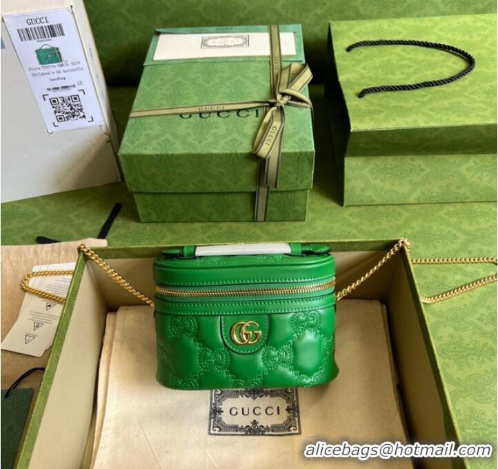 Promotional Gucci GG Matelasse top handle mini bag 723770 Green