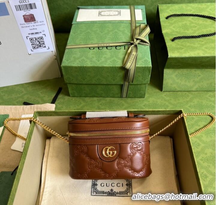 Good Product Gucci GG Matelasse top handle mini bag 723770 Light brown