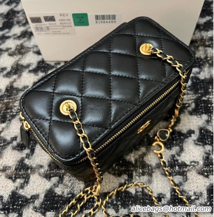 Super Quality CHANEL VANITY WITH CHAIN 68105 Black