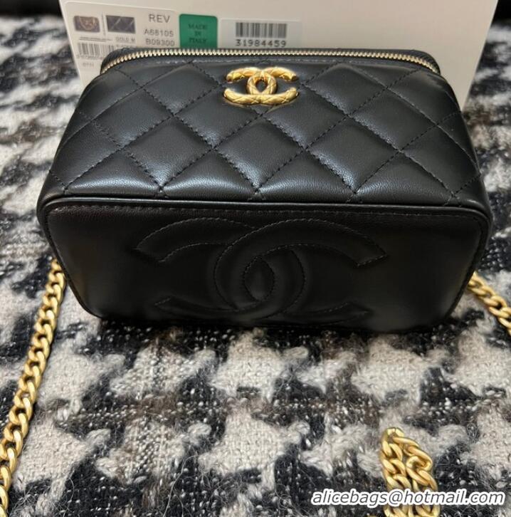 Top Quality CHANEL VANITY WITH CHAIN 68106 Black