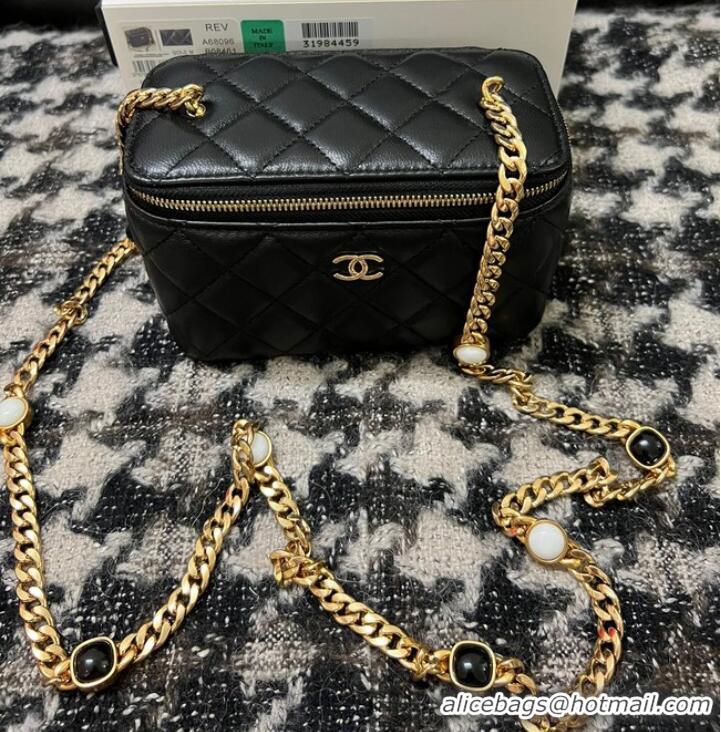 Top Quality CHANEL VANITY WITH CHAIN AP2937 black