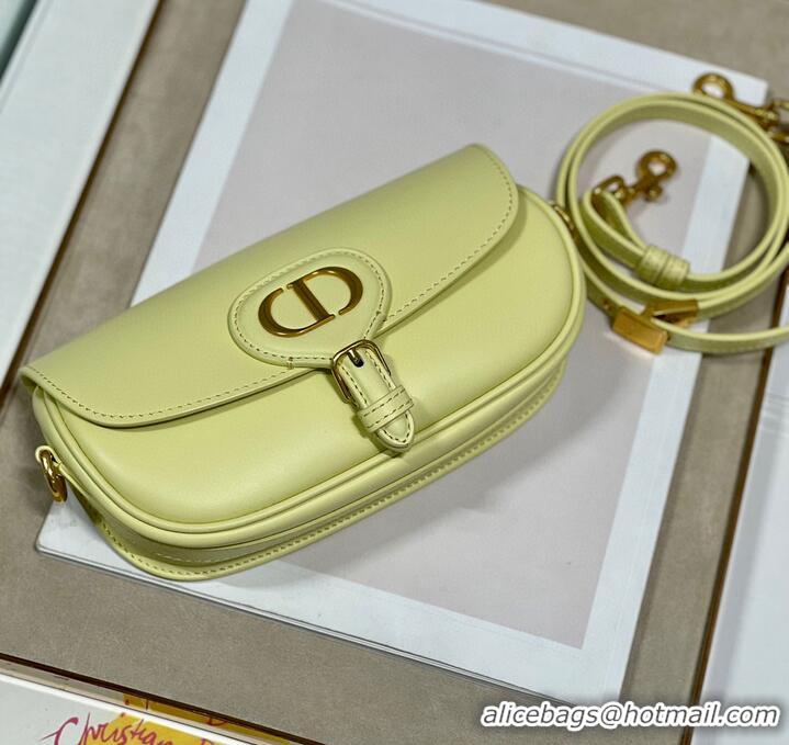 Good Product DIOR BOBBY EAST-WEST BAG Box Calfskin M9317S Lemon