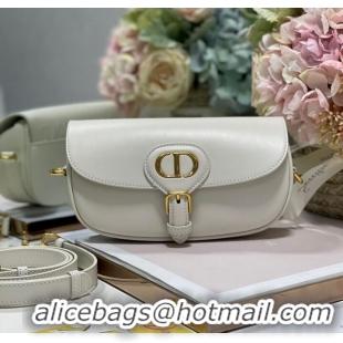 Promotional DIOR BOBBY EAST-WEST BAG Box Calfskin M9317S Off White