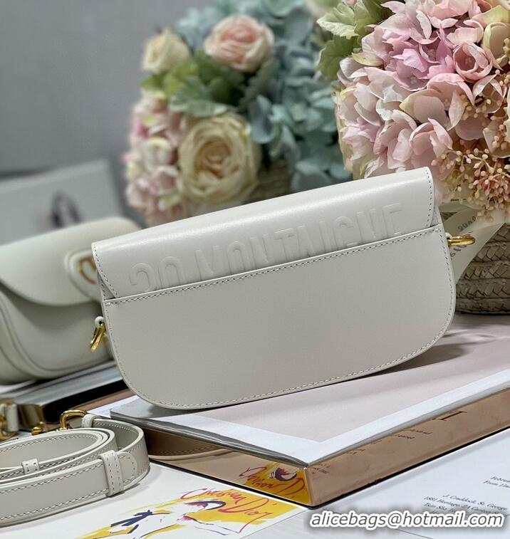 Promotional DIOR BOBBY EAST-WEST BAG Box Calfskin M9317S Off White