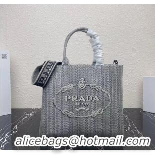 Famous Brand Prada SHOPPING BAG 1AV332 Black&grey