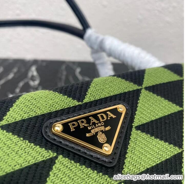 Good Product Prada Small embroidered fabric Symbole bag 1BA368 green