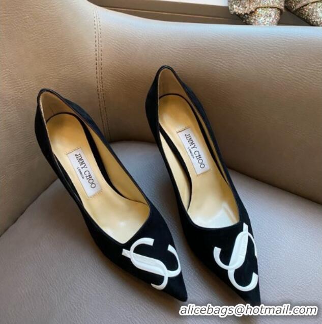 Unique Style Jimmy Choo JC Suede High Heel Pumps 8.5cm Black 2071172